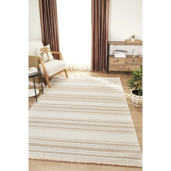 Krem Bej Yumuşak Bukleli Dokuma Halı Bukle Kilim Salon Mutfak Koridor Yolluk Oturma Odası Halısı