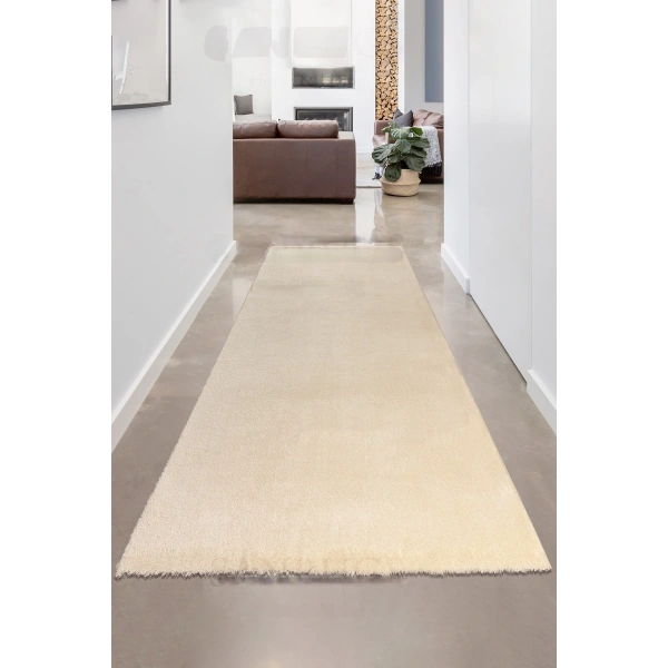 Bej Kaymaz Taban Yıkanabilir Post Peluş Halı Salon Mutfak Çocuk Oturma Odası Yolluk Antre Halısı