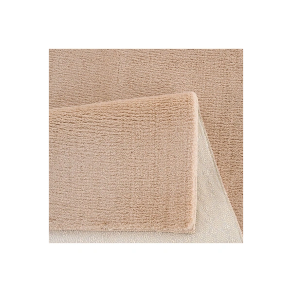 Bej Kaymaz Taban Yıkanabilir Post Peluş Halı Salon Mutfak Çocuk Oturma Odası Yolluk Antre Halısı