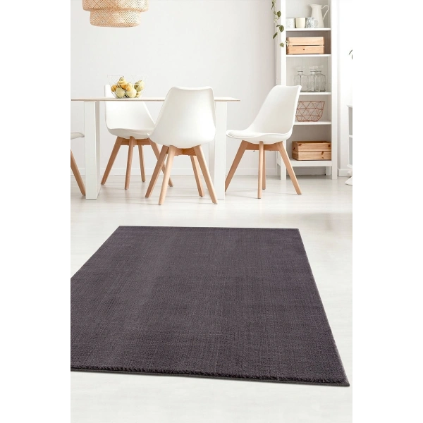 Antrasit Gri Kaymaz Taban Yıkanabilir Post Peluş Halı Salon Mutfak Çocuk Oturma Odası Yolluk Halısı