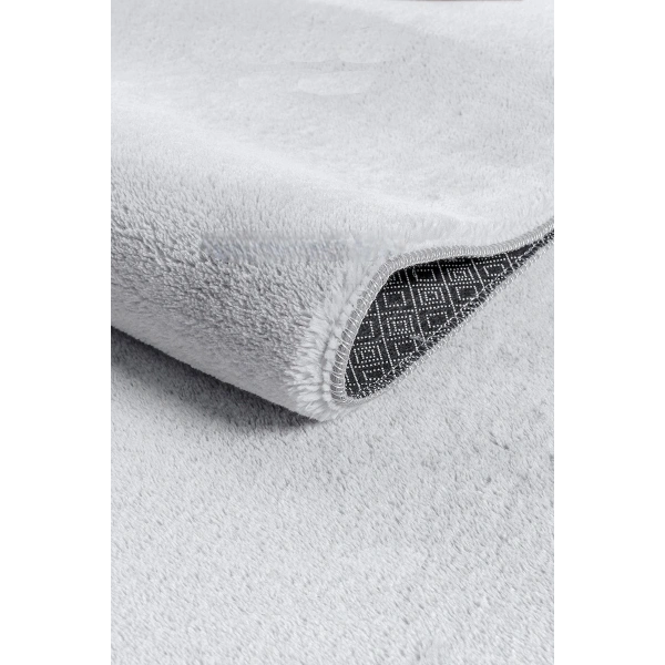 Gri Kaymaz Taban Yıkanabilir Post Peluş Halı Salon Mutfak Çocuk Oturma Odası Yolluk Antre Halısı