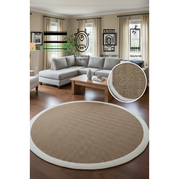 Modern Jüt Yıkanabilir Kaymaz Tabanlı Halı Salon Mutfak Çocuk Yatak Oturma Odası Halısı Yolluk Kilim