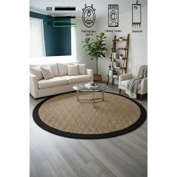 Modern Jüt Yıkanabilir Kaymaz Tabanlı Halı Salon Mutfak Çocuk Yatak Oturma Odası Halısı Yolluk Kilim