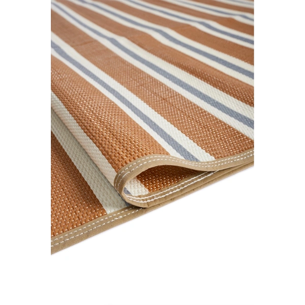 Plaj Kamp Balkon Hasır Mat Karavan Halısı Plastik Halı Renkli Katlanabilir Çift Taraflı Halı Kilim