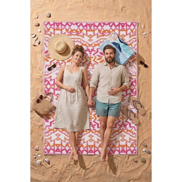Plastik Halı Katlanabilir Çift Taraflı Plaj Kamp Piknik Balkon Hasır Mat Karavan Halısı Kilim