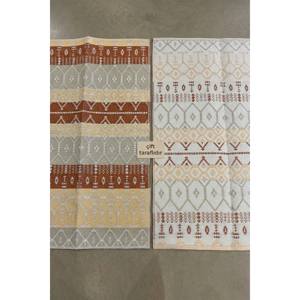 Plastik Hasır Halı Katlanabilir Çift Taraflı Yıkanabilir Plaj Kamp Piknik Karavan Halısı Kilim