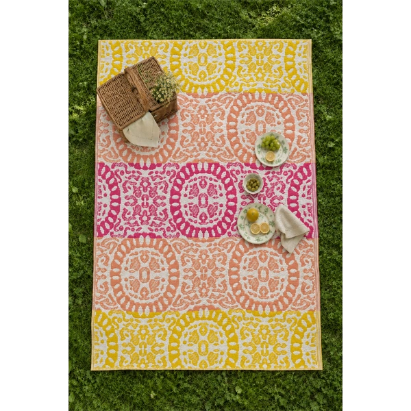 Plastik Hasır Halı Katlanabilir Çift Taraflı Yıkanabilir Plaj Kamp Piknik Karavan Halısı Kilim