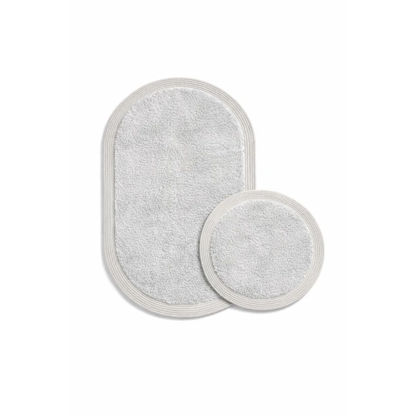 2’li Post Banyo Paspas Seti Kaymaz Taban Yıkanabilir Peluş Jüt Kenar Detaylı Oval Yuvarlak 100x60 60x60 Kilim Halı