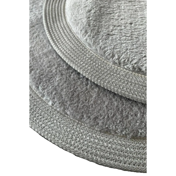 2’li Post Banyo Paspas Seti Kaymaz Taban Yıkanabilir Peluş Jüt Kenar Detaylı Oval Yuvarlak 100x60 60x60 Kilim Halı