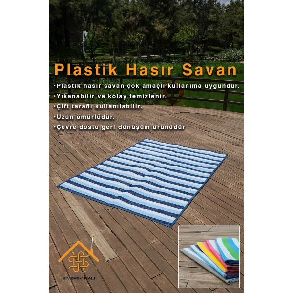 Plastik Piknik Kamp Karavan Bahçe Hasırı Mat Balkon Mutfak Hasır Halı Kilim