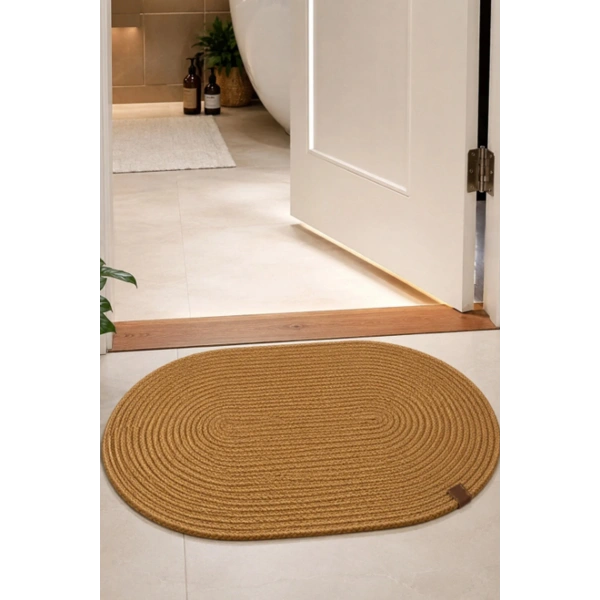 Banyo Paspası 40x60 Bohem Tarz Yıkanabilir Çift Taraflı Kaymaz Jüt Paspas Hasır Banyo Dış Kapı