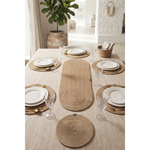 Amerikan Servis Takımı 8 Parça 6 Supla 1 Sepet 1 Runner Sunumluk Yemek Masası Organizer Hediyelik Çeyizlik