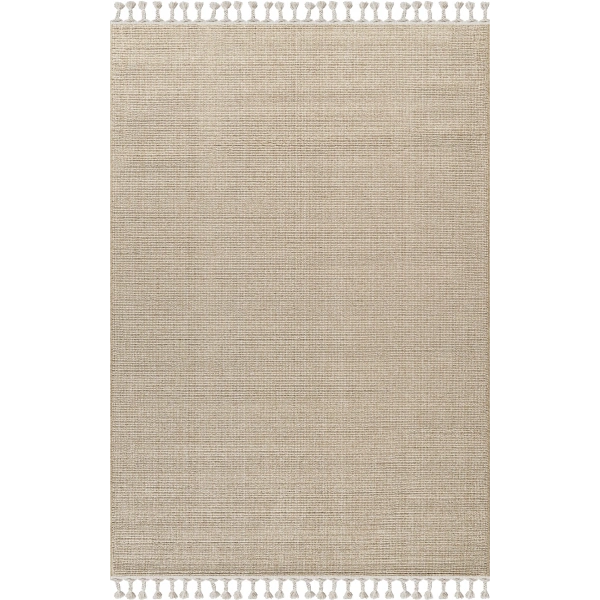 Bej Bukle Dokuma Modern Saçaklı Salon Mutfak Çocuk Yatak Oturma Odası Halısı Yolluk Kilim Halı Kahve