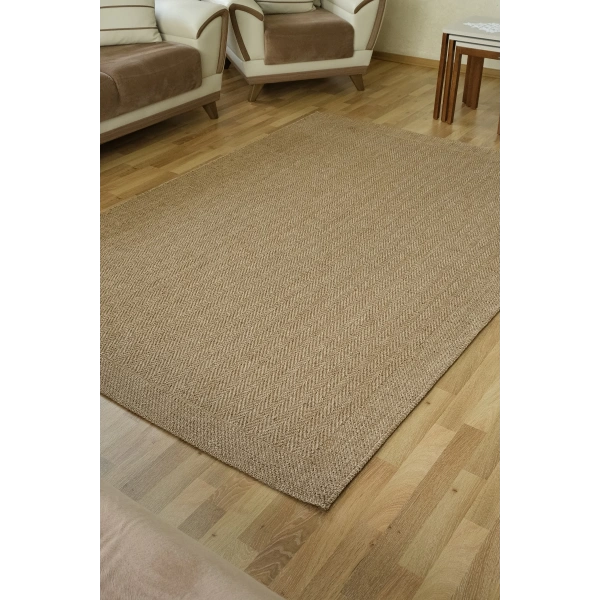 Simerev Halı Bohem Dokuma Örme Modern Jüt Hasır Kaymaz Taban Yıkanabilir Antialerjik Yolluk Kilim