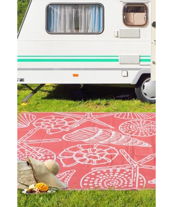 Plastik Halı Katlanabilir Çift Taraflı Plaj Kamp Piknik Balkon Hasır Mat Savan Karavan Halısı Kilim