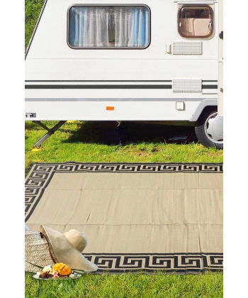 Plastik Halı Katlanabilir Çift Taraflı Plaj Kamp Piknik Balkon Hasır Mat Savan Karavan Halısı Kilim