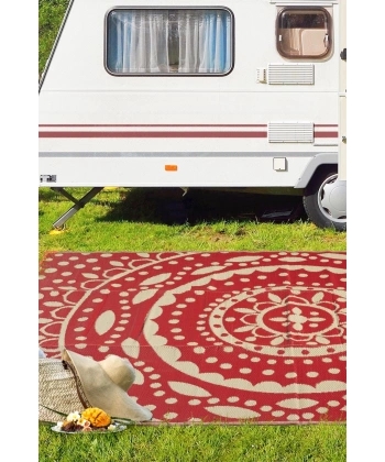 Plastik Halı Katlanabilir Çift Taraflı Plaj Kamp Piknik Balkon Hasır Mat Savan Karavan Halısı Kilim