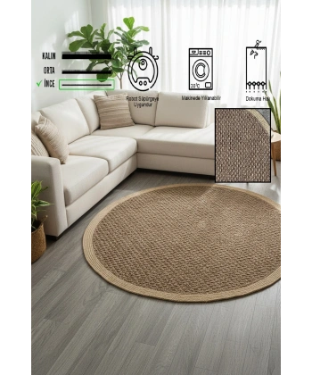 Modern Jüt Yıkanabilir Kaymaz Tabanlı Halı Salon Mutfak Çocuk Yatak Oturma Odası Halısı Yolluk Kilim