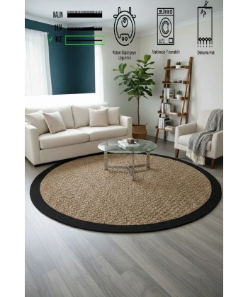 Modern Jüt Yıkanabilir Kaymaz Tabanlı Halı Salon Mutfak Çocuk Yatak Oturma Odası Halısı Yolluk Kilim