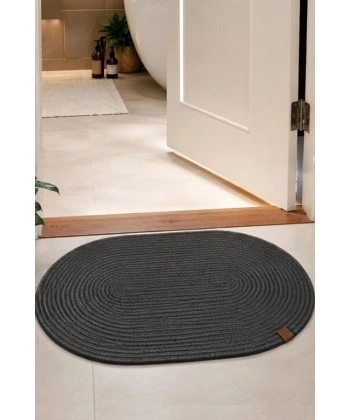 Banyo Paspası 40x60 Bohem Tarz Yıkanabilir Çift Taraflı Kaymaz Jüt Paspas Hasır Banyo Dış Kapı