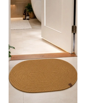 Banyo Paspası 40x60 Bohem Tarz Yıkanabilir Çift Taraflı Kaymaz Jüt Paspas Hasır Banyo Dış Kapı