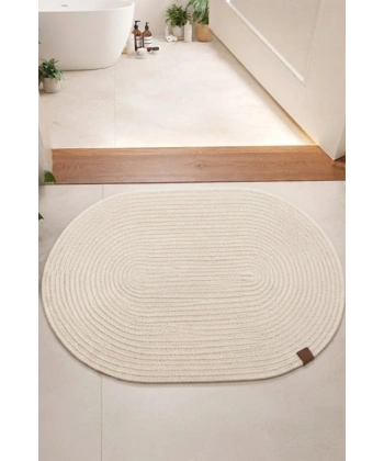 Banyo Paspası 40x60 Bohem Tarz Yıkanabilir Çift Taraflı Kaymaz Jüt Paspas Hasır Banyo Dış Kapı