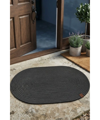 Kapı Önü Paspası 40x60 Bohem Tarz Yıkanabilir Çift Taraflı Jüt Paspas Hasır Banyo Dış Kapı