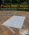 SİMEREV HALI Hasır Savan Mat Plaj Kamp Piknik Bahçe Balkon Teras Yıkanabilir Katlanabilir Kilim