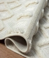 SİMEREV HALI Beyaz Krem Yumuşak Örgü Bukle Dokuma Yolluk Salon Mutfak Yatak Oturma Odası Halısı