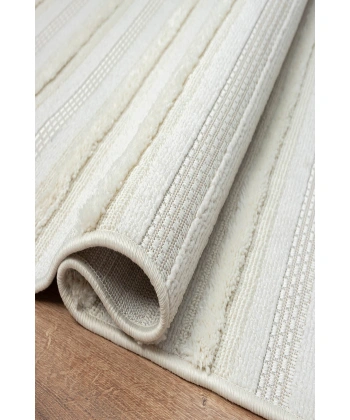 SİMEREV HALI Yumuşak Shaggy Pamuk Örgü Bukle Dokuma Yolluk Salon Mutfak Yatak Oturma Odası Halısı