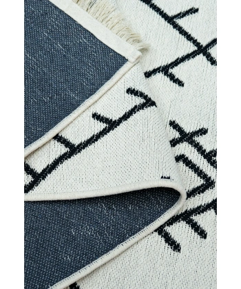 SİMEREV HALI İskandinav Kaymaz Taban Saçaklı Dokuma Örgü Yıkanabilir Salon Oturma Odası Yolluk Kilim