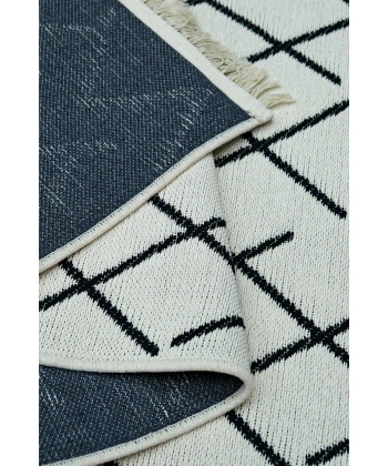 SİMEREV HALI İskandinav Kaymaz Taban Saçaklı Dokuma Örgü Yıkanabilir Salon Oturma Odası Yolluk Kilim