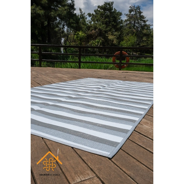 SİMEREV HALI Hasır Savan Mat Plaj Kamp Piknik Bahçe Balkon Teras Yıkanabilir Katlanabilir Kilim