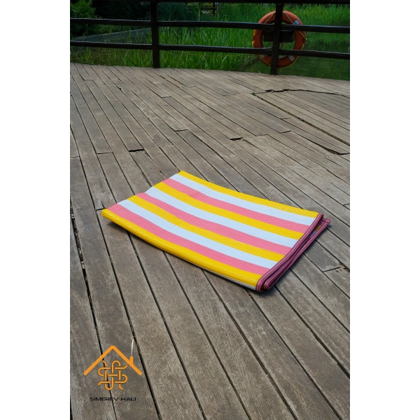 SİMEREV HALI Hasır Savan Mat Plaj Kamp Piknik Bahçe Balkon Teras Yıkanabilir Katlanabilir Kilim