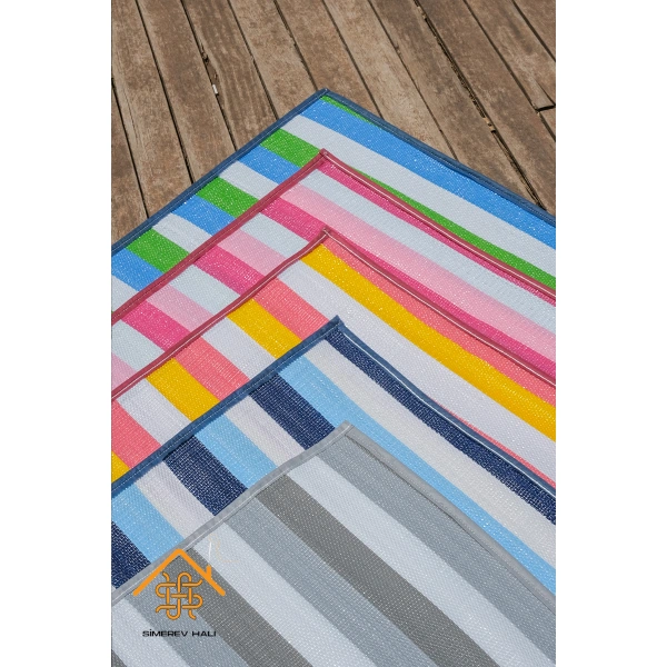 SİMEREV HALI Hasır Savan Mat Plaj Kamp Piknik Bahçe Balkon Teras Yıkanabilir Katlanabilir Kilim