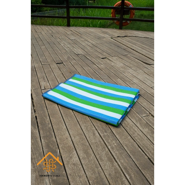 SİMEREV HALI Hasır Savan Mat Plaj Kamp Piknik Bahçe Balkon Teras Yıkanabilir Katlanabilir Kilim