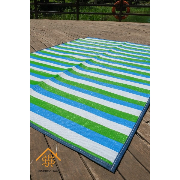 SİMEREV HALI Hasır Savan Mat Plaj Kamp Piknik Bahçe Balkon Teras Yıkanabilir Katlanabilir Kilim