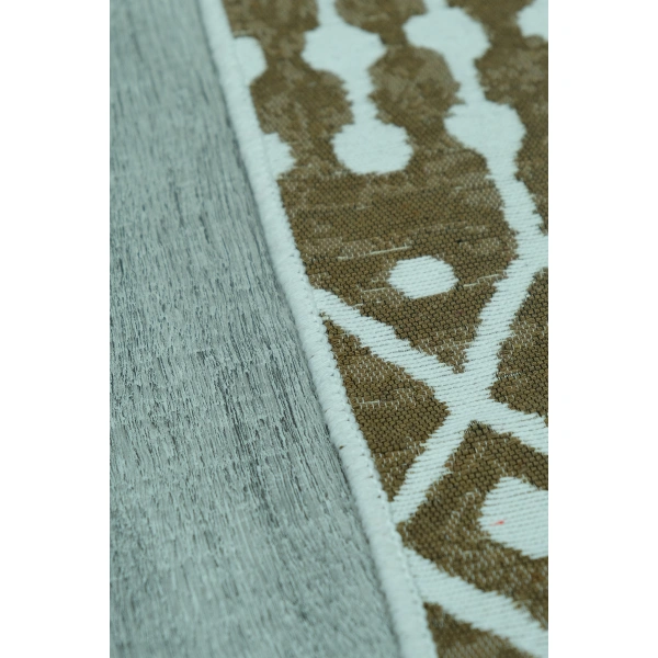 SİMEREV HALI Pamuk Dokuma Yumuşak Çift Taraflı Yıkanabilir Saçaklı Salon Mutfak Yolluk Kilim