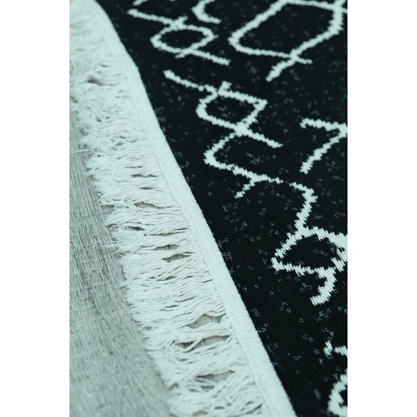 SİMEREV HALI Pamuk Dokuma Yumuşak Çift Taraflı Yıkanabilir Saçaklı Salon Mutfak Yolluk Kilim