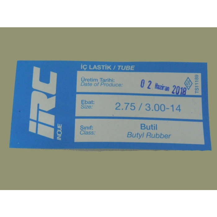 İÇ LASTİK 2.75/3.00-14 (EĞRİ SİBOP) (8634)