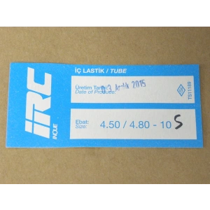 İÇ LASTİK 4.50/4.80-10 S (DÜZ SİBOP) (8590)
