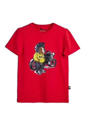 Bad Bear Fave Kırmızı Baskılı Çocuk Tişört