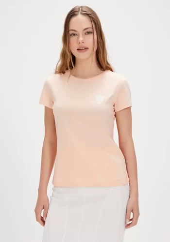 Bad Bear Laura Pembe Basic Baskılı Kadın Tişört