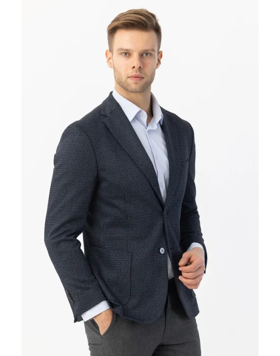 GİOTELLİ NEW COLLECTİON KENDİNDEN PÜTÜR KARELİ ER TEK CEKET