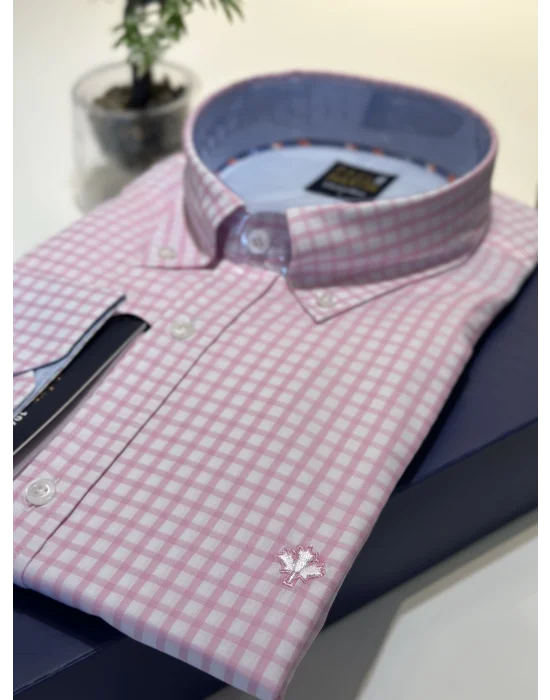 PAUL MARTİN NEW COLLECTION EKOSE MODEL COTON ER GÖMLEK - PM3647--143