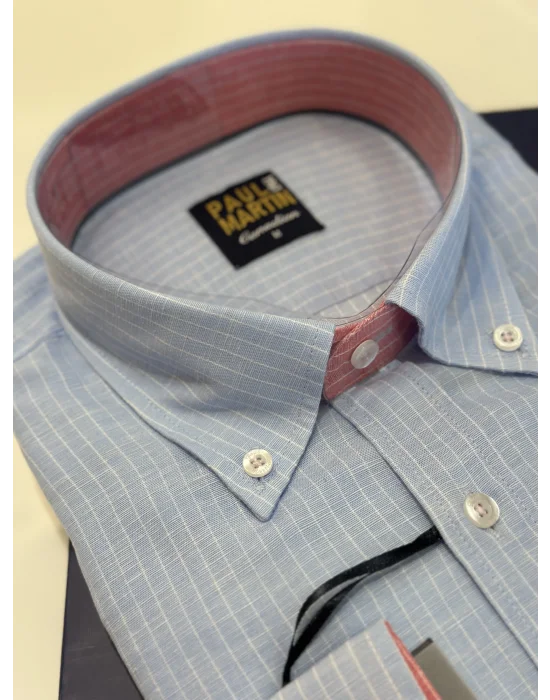 PAUL MARTİN NEW COLLECTION İNCE ÇİZGİ COTON ER GÖMLEK - PM3635R -756