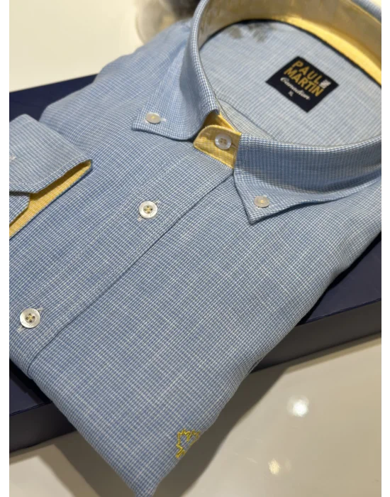 PAUL MARTİN S25 NEW COLLECTION ÇİZGİLİ COTON ER GÖMLEK- PM3635R -013