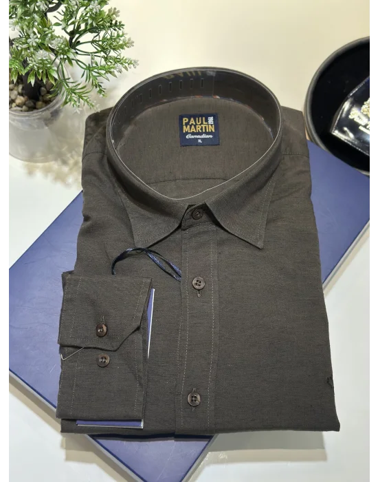 PAUL MARTİN S25 NEW COLLECTİON KETEN ER GÖMLEK - PM3641-015