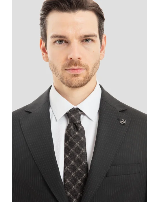 SABRİ ÖZEL NEW COLLECTİON %23 WOOL ÇİZGİLİ ER TAKIM ELBİSE