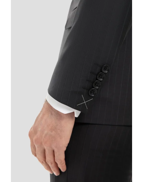 SABRİ ÖZEL NEW COLLECTİON %88 WOOL ÇİZGİLİ ER TAKIM ELBİSE